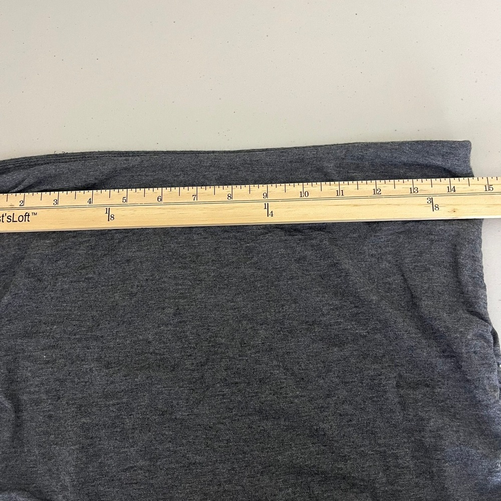 Athleta Women Heather Gray Ruched Side Stretch Skirt Small Tall - Picture 9 of 11